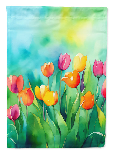 Buy this Tulips in Watercolor House Flag