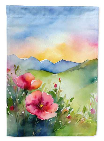 Buy this North Dakota Wild Prairie Roses in Watercolor Garden Flag