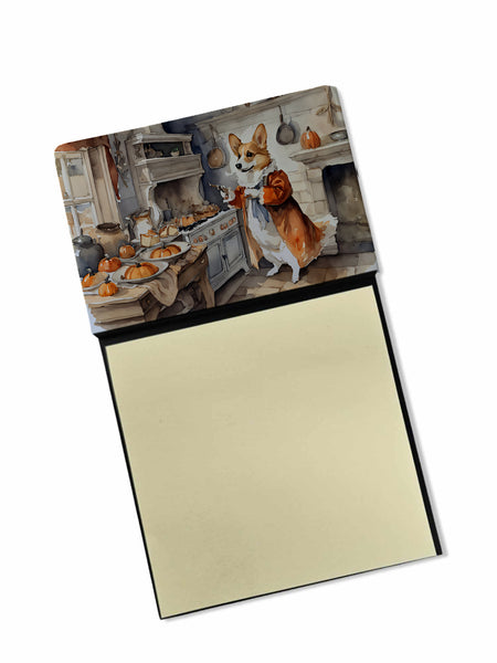 Buy this Corgi Fall Kitchen Pumpkins Sticky Note Holder