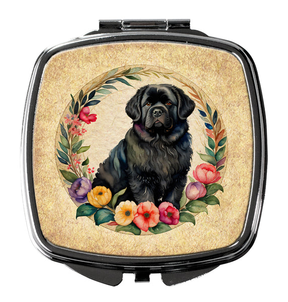 Buy this Newfoundland and Flowers Compact Mirror