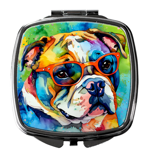 Buy this English Bulldog Hippie Dawg Compact Mirror