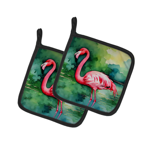 Buy this Flamingo Pair of Pot Holders