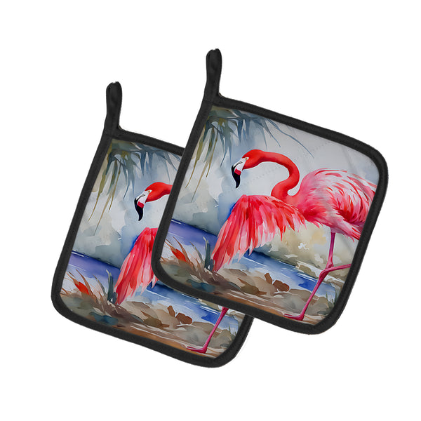 Buy this Flamingo Pair of Pot Holders