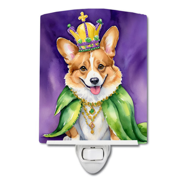 Buy this Corgi King of Mardi Gras Ceramic Night Light