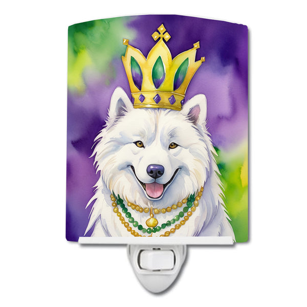 Buy this Samoyed King of Mardi Gras Ceramic Night Light