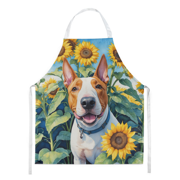 Buy this English Bull Terrier in Sunflowers Apron