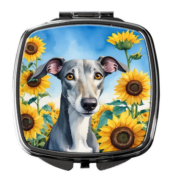 Buy this Greyhound in Sunflowers Compact Mirror