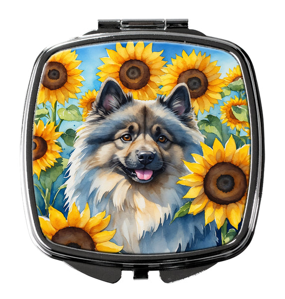 Buy this Keeshond in Sunflowers Compact Mirror