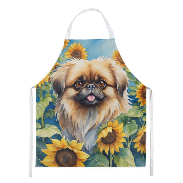 Buy this Pekingese in Sunflowers Apron