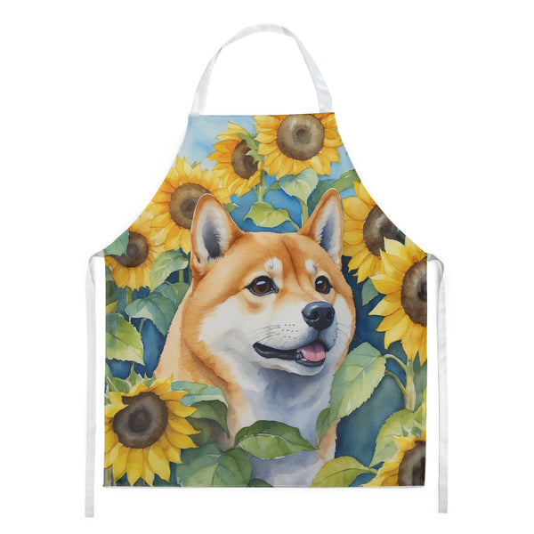 Buy this Shiba Inu in Sunflowers Apron