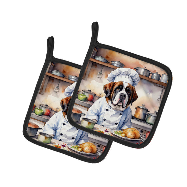 Buy this Saint Bernard The Chef Pair of Pot Holders