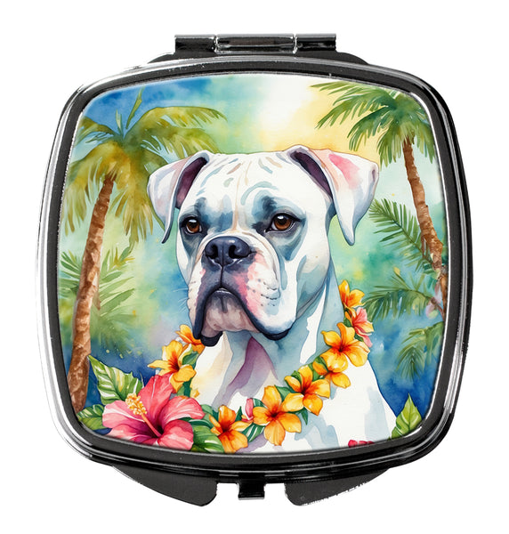 Buy this White Boxer Luau Compact Mirror