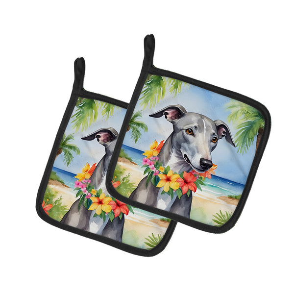 Buy this Greyhound Luau Pair of Pot Holders