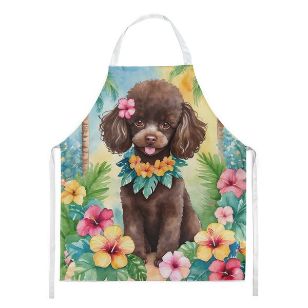 Buy this Chocolate Poodle Luau Apron