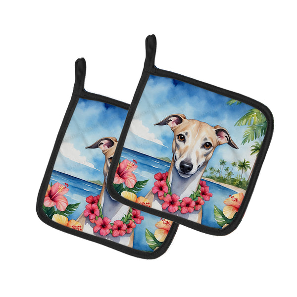 Buy this Whippet Luau Pair of Pot Holders