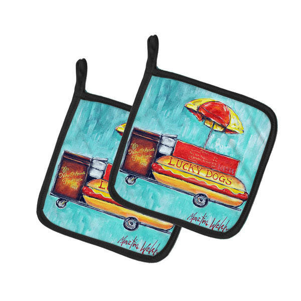 Buy this Hot Dog Cart Pair of Pot Holders