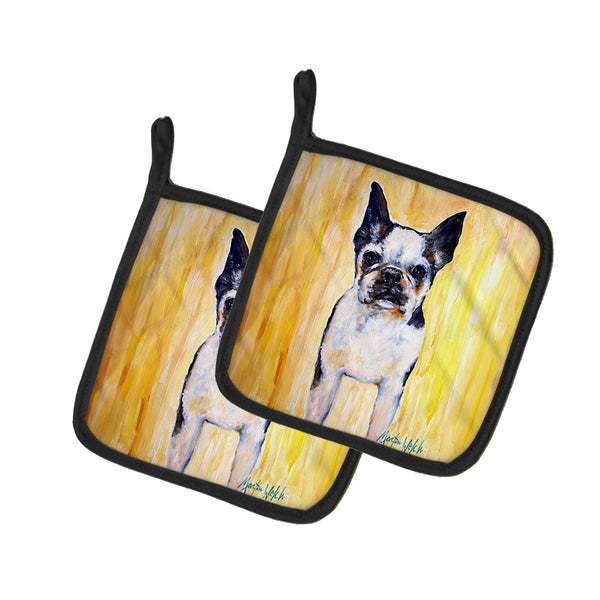 Buy this Boston Terrier Walker Two Pair of Pot Holders