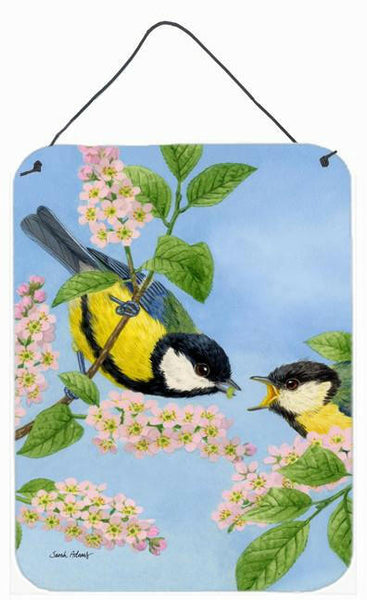 Eurasian Blue Tits Birds Wall or Door Hanging Prints ASA2128DS1216 by Caroline's Treasures