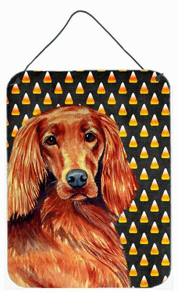 Irish Setter Candy Corn Halloween Portrait Wall or Door Hanging Prints by Caroline's Treasures