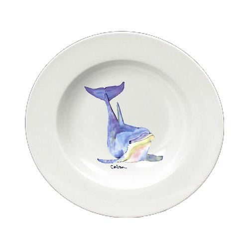Dolphin Round Ceramic White Soup Bowl 8632-SBW-825 by Caroline's Treasures