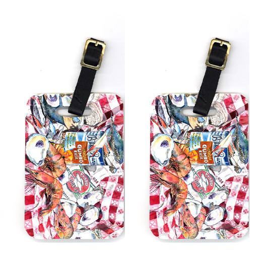 Pair of Blue Runner Gumbo Receipe Luggage Tags by Caroline's Treasures