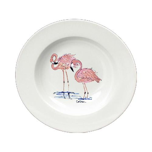Flamingo Round Ceramic White Soup Bowl 8077-SBW-825 by Caroline's Treasures