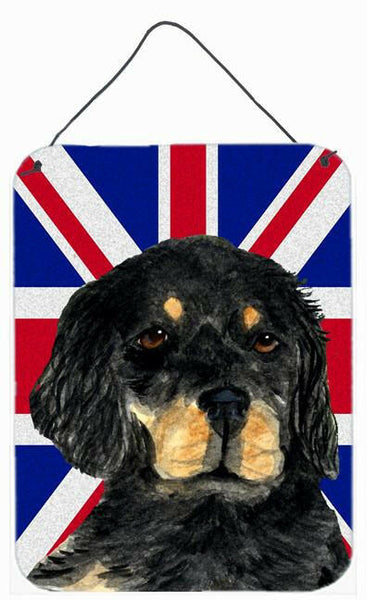 Gordon Setter with English Union Jack British Flag Wall or Door Hanging Prints SS4957DS1216 by Caroline's Treasures