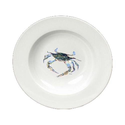 Blue Crab Looking at U Round Ceramic White Soup Bowl 8657-SBW-825 by Caroline's Treasures