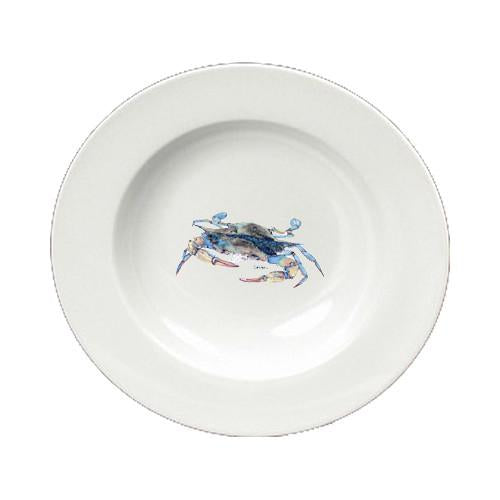Blue Crab Blowing Bubbles Round Ceramic White Soup Bowl 8655-SBW-825 by Caroline's Treasures