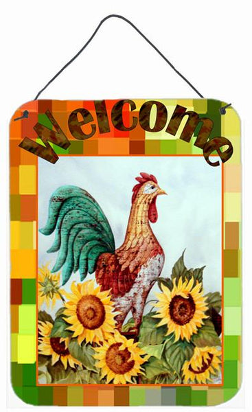 Welcome Rooster Wall or Door Hanging Prints PJC1056DS1216 by Caroline's Treasures