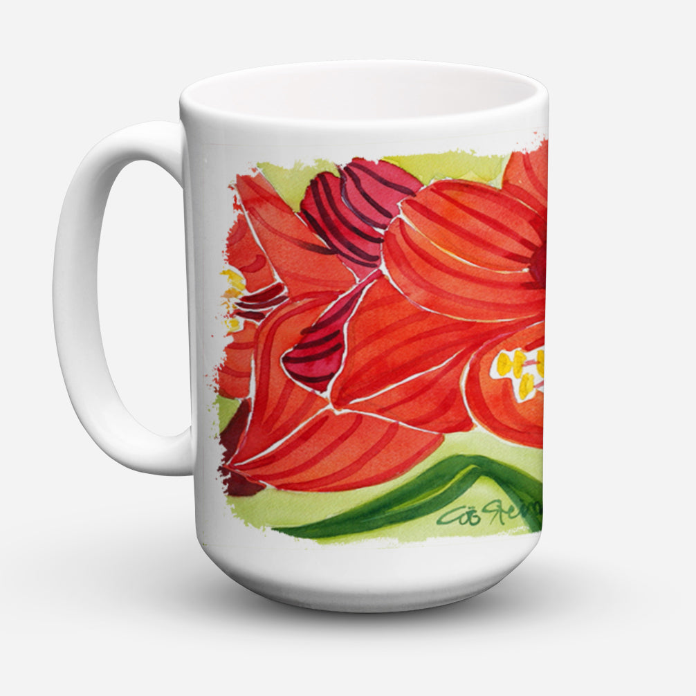 Flower Amaryllis Dishwasher Safe Microwavable Ceramic Coffee Mug