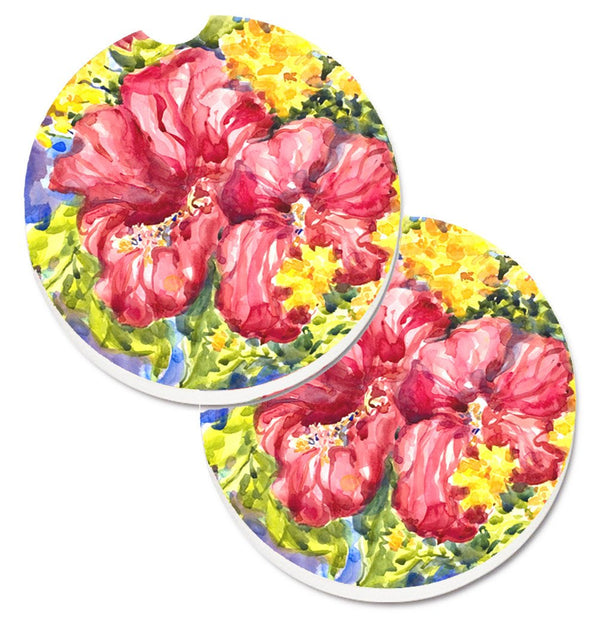 Flower - Hibiscus Set of 2 Cup Holder Car Coasters 6056CARC