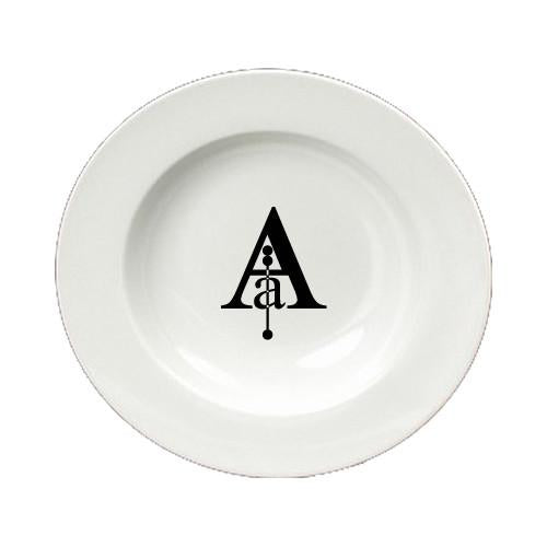 Letter A Initial Monogram Modern Round Ceramic White Soup Bowl CJ1056-A-SBW-825 by Caroline's Treasures