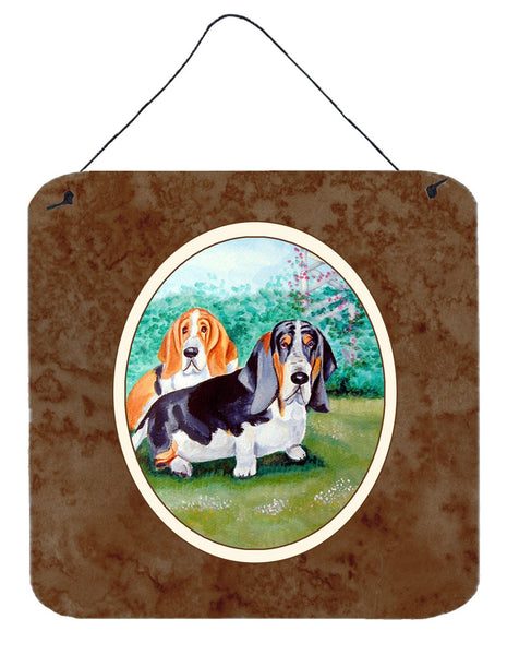 Basset Hound Double Trouble Wall or Door Hanging Prints 7061DS66 by Caroline's Treasures