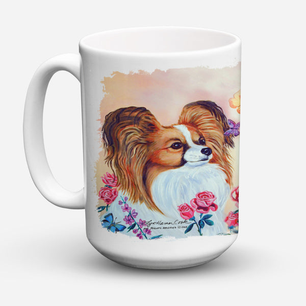 Papillon Dishwasher Safe Microwavable Ceramic Coffee Mug 15 ounce 7272CM15  the-store.com.