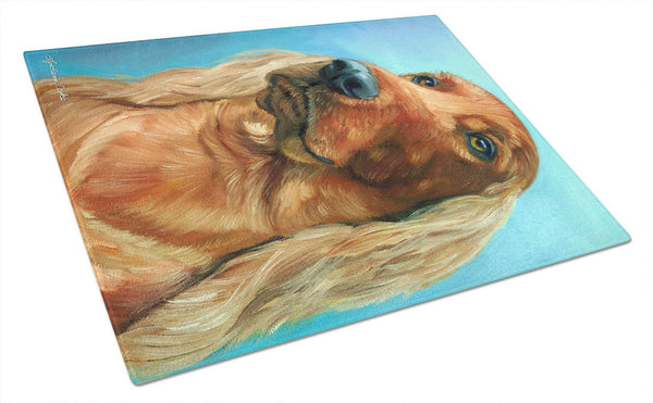 Irish Setter in Blue Glass Cutting Board Large 7314LCB by Caroline's Treasures