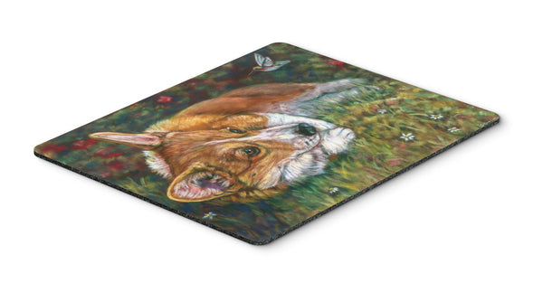 Corgi Pastel Hummingbird Mouse Pad, Hot Pad or Trivet 7326MP by Caroline's Treasures