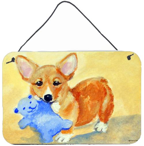 Corgi and Teddy Bear Wall or Door Hanging Prints 7432DS812 by Caroline's Treasures