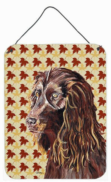 Boykin Spaniel Fall Leaves Aluminium Metal Wall or Door Hanging Prints by Caroline's Treasures