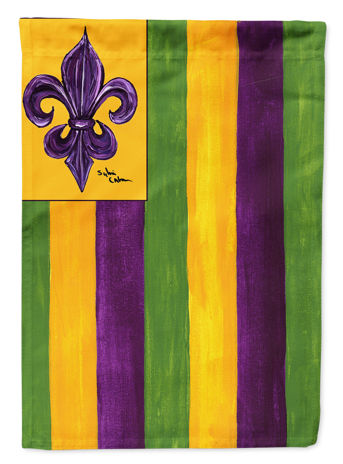 Caroline's Treasures Mardi Gras Fleur de Lis Purple Green and Gold Dish Drying Mat