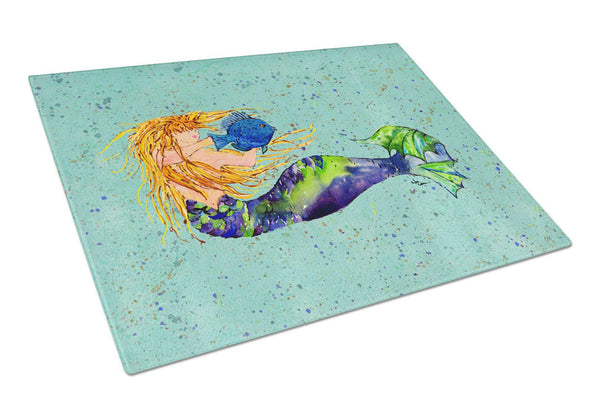 Mermaid  Glass Cutting Board Large by Caroline's Treasures