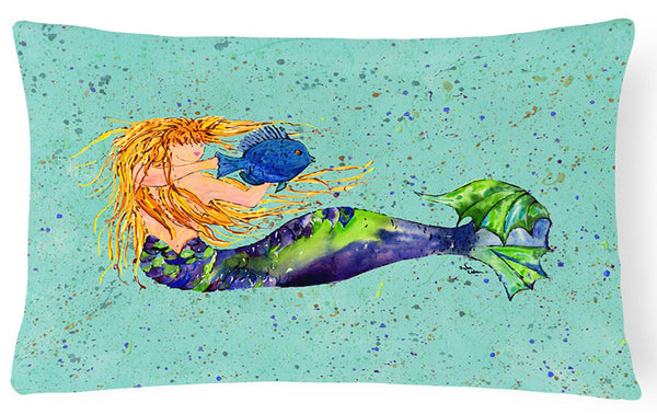 Mermaid   Canvas Fabric Decorative Pillow by Caroline's Treasures