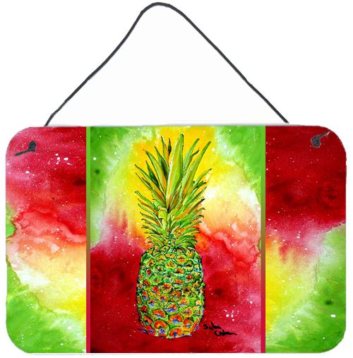 Pineapple  Indoor or Aluminium Metal Wall or Door Hanging Prints by Caroline's Treasures