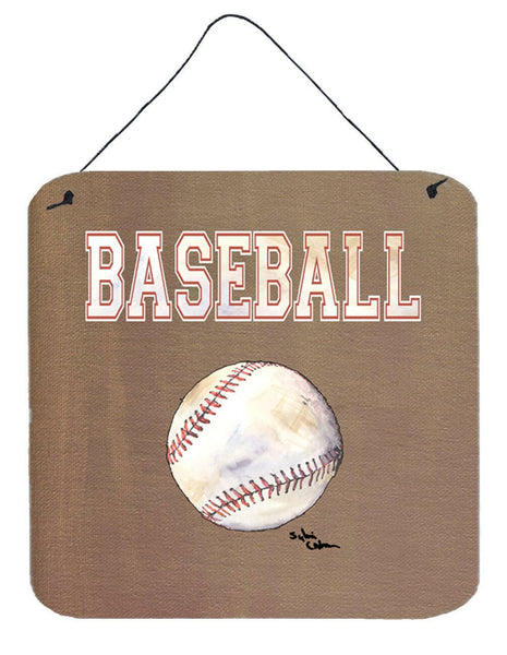 Baseball Aluminium Metal Wall or Door Hanging Prints by Caroline's Treasures