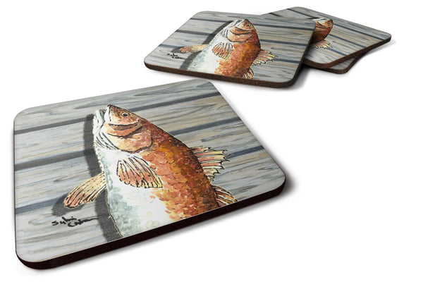 Set of 4 Red Fish Foam Coasters - the-store.com