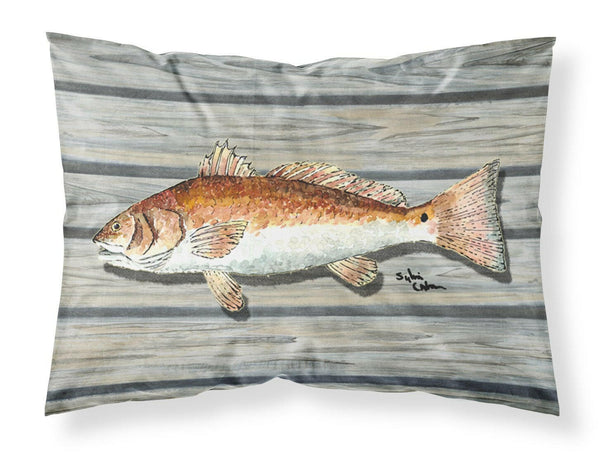 Red Fish Moisture wicking Fabric standard pillowcase by Caroline's Treasures