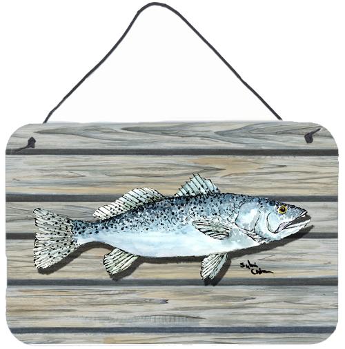 Fish Speckled Trout Aluminium Metal Wall or Door Hanging Prints by Caroline's Treasures