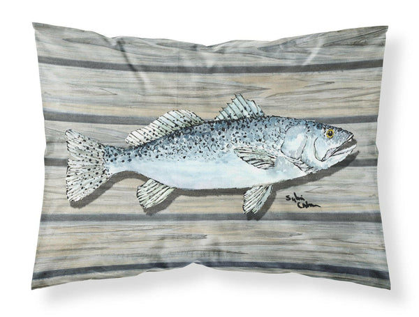 Fish Speckled Trout Moisture wicking Fabric standard pillowcase by Caroline's Treasures