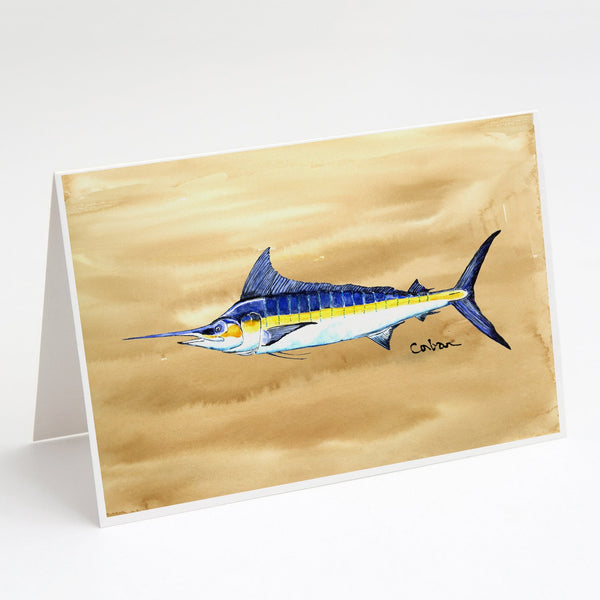 Buy this Swordfish on Sandy Beach Greeting Cards and Envelopes Pack of 8