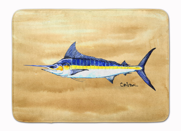 Swordfish on Sandy Beach Machine Washable Memory Foam Mat 8754RUG - the-store.com